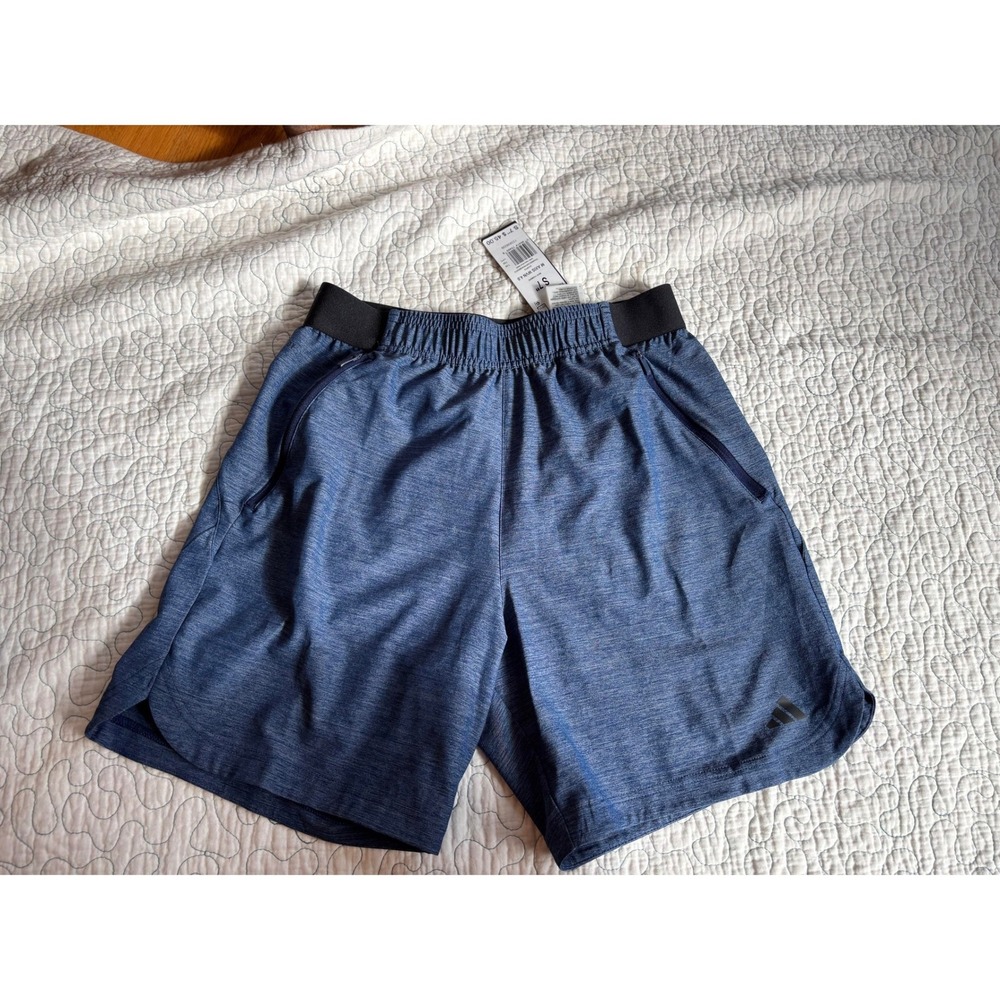 Adidas Mens Axis WVN 4.0 Training Shorts Navy Blue‎ 7 Inch Inseam Small